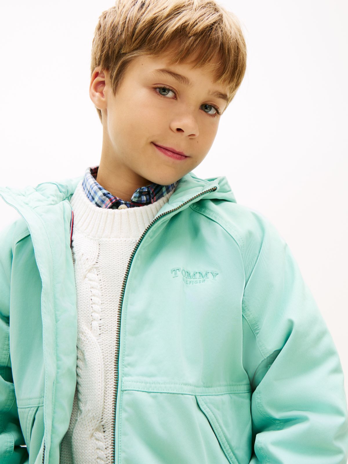 Lightweight Padded Hooded Jacket — Blue