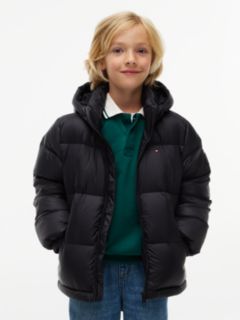 Essential Down Hooded Jacket — Black 1