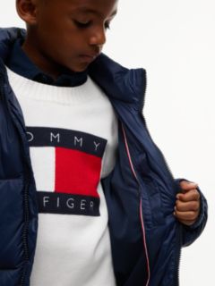 Essential Down Hooded Jacket — Blue 4
