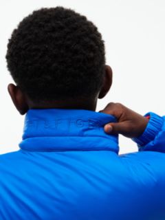 Essential Down Hooded Jacket — Blue 3