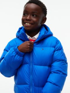 Essential Down Hooded Jacket — Blue 4