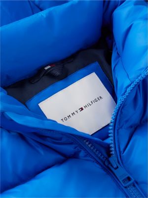 blue essential down hooded jacket for boys tommy hilfiger