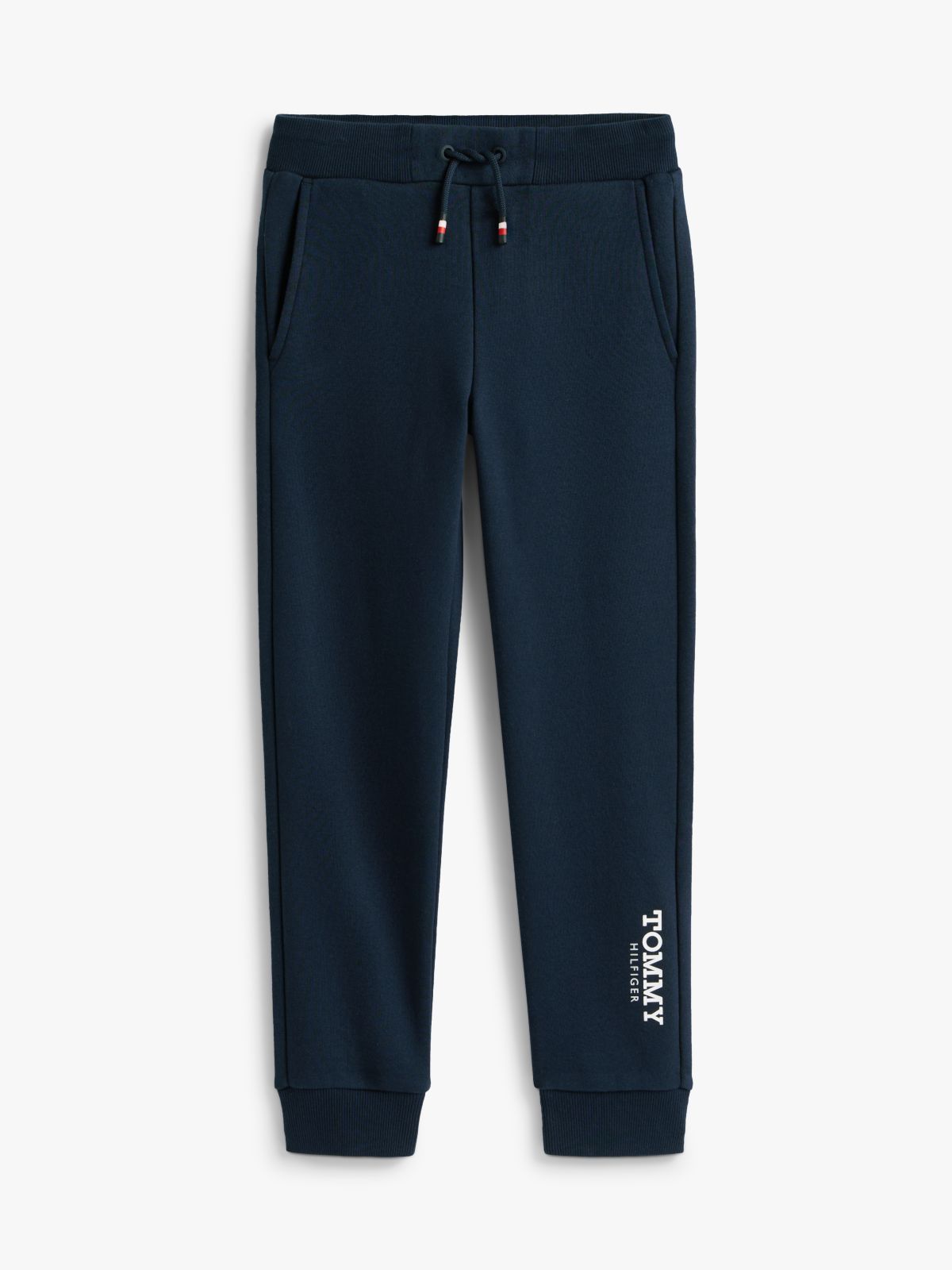 Logo Print Brushed Fleece Joggers — Blue