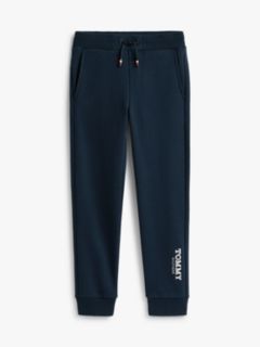 Logo Print Brushed Fleece Joggers — Blue 5