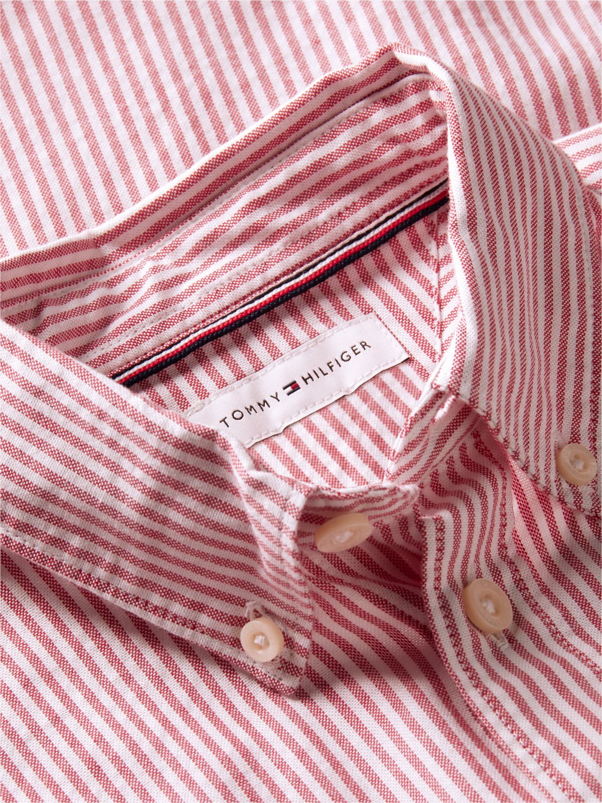 Essential Regular Fit Button-Down Oxford Shirt — Red