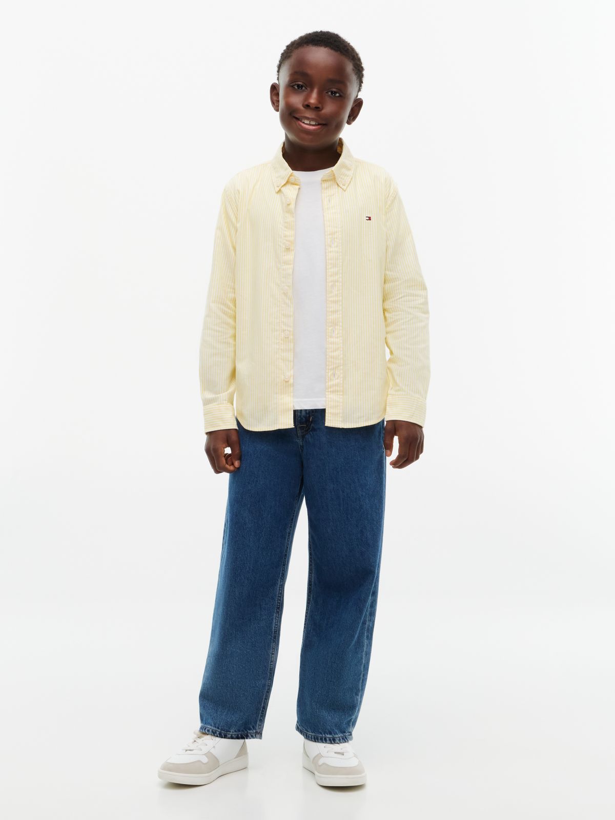 Essential Regular Fit Button-Down Oxford Shirt — Yellow