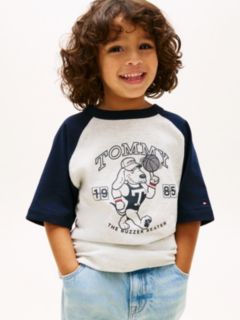 Graphic Raglan Crew Neck T-Shirt — Grey 1