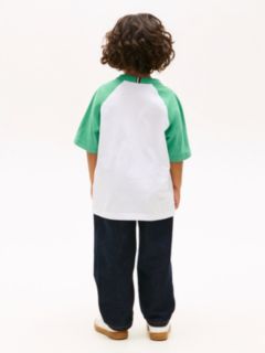 Graphic Raglan Crew Neck T-Shirt — White 4