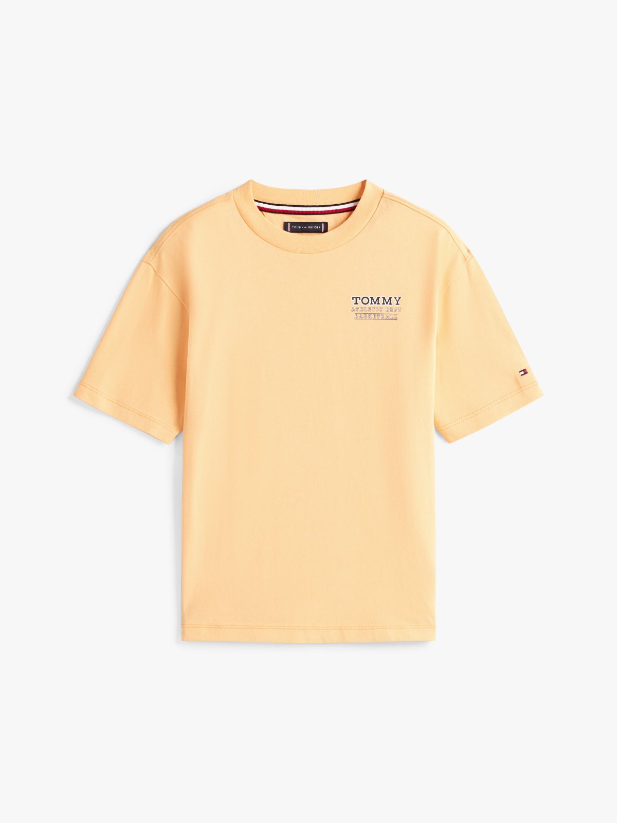 Back Graphic Crew Neck T-Shirt — Orange
