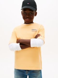 Back Graphic Crew Neck T-Shirt — Orange 1