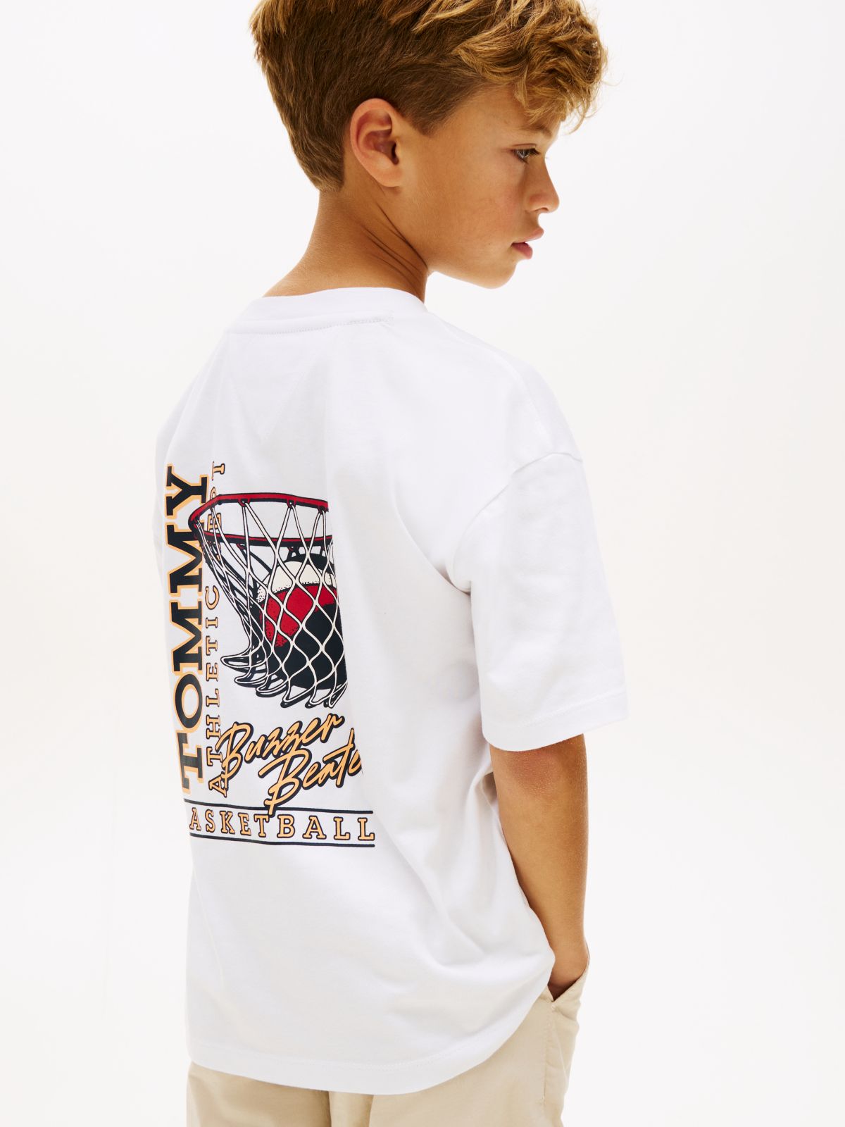 Back Graphic Crew Neck T-Shirt — White