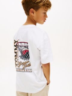 Back Graphic Crew Neck T-Shirt — White 2