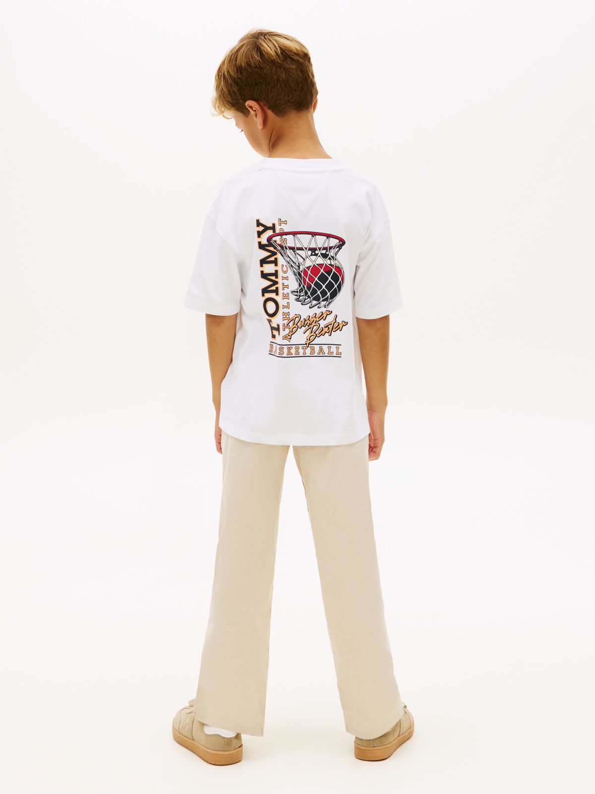 Back Graphic Crew Neck T-Shirt — White