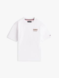 Back Graphic Crew Neck T-Shirt — White 5