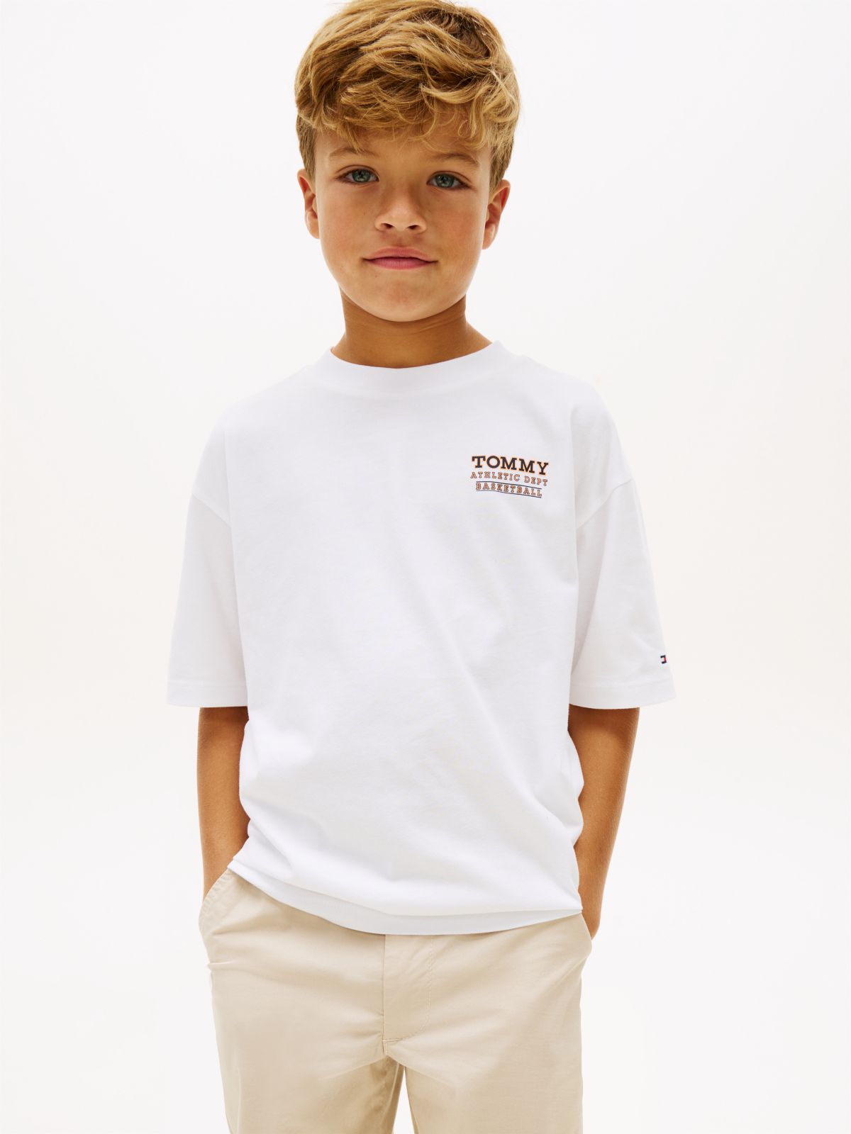 Back Graphic Crew Neck T-Shirt — White