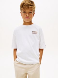 Back Graphic Crew Neck T-Shirt — White 1
