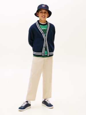 beige essential lightweight twill loose chinos for boys tommy hilfiger