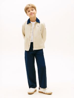 blue essential lightweight twill loose chinos for boys tommy hilfiger