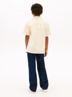 Ithaca Stripe Short Sleeve Oxford Shirt — Yellow 4