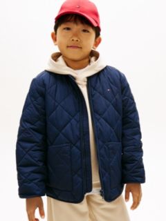 Lightweight Quilted Zip-Thru Jacket — Blue 1