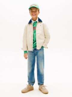Smiley Flag Whiskered Tapered Leg Jeans — Blue 1