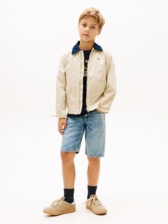 Faded Regular Straight Leg Denim Shorts — Blue 1