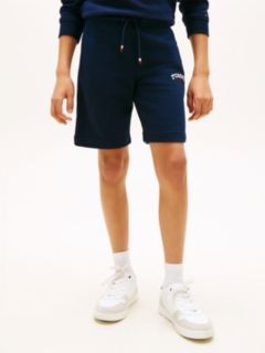 Logo Embroidery Terry Sweat Shorts — Blue 2