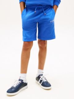 Logo Embroidery Terry Sweat Shorts — Blue 2