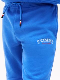 Logo Embroidery Terry Sweat Shorts — Blue 3