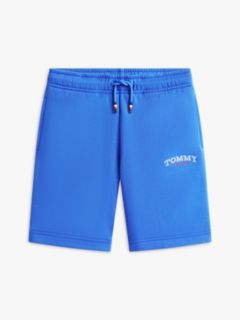 Logo Embroidery Terry Sweat Shorts — Blue 5