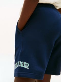 Terry Wide Leg Sweat Shorts — Blue 3