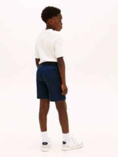 Terry Wide Leg Sweat Shorts — Blue 4