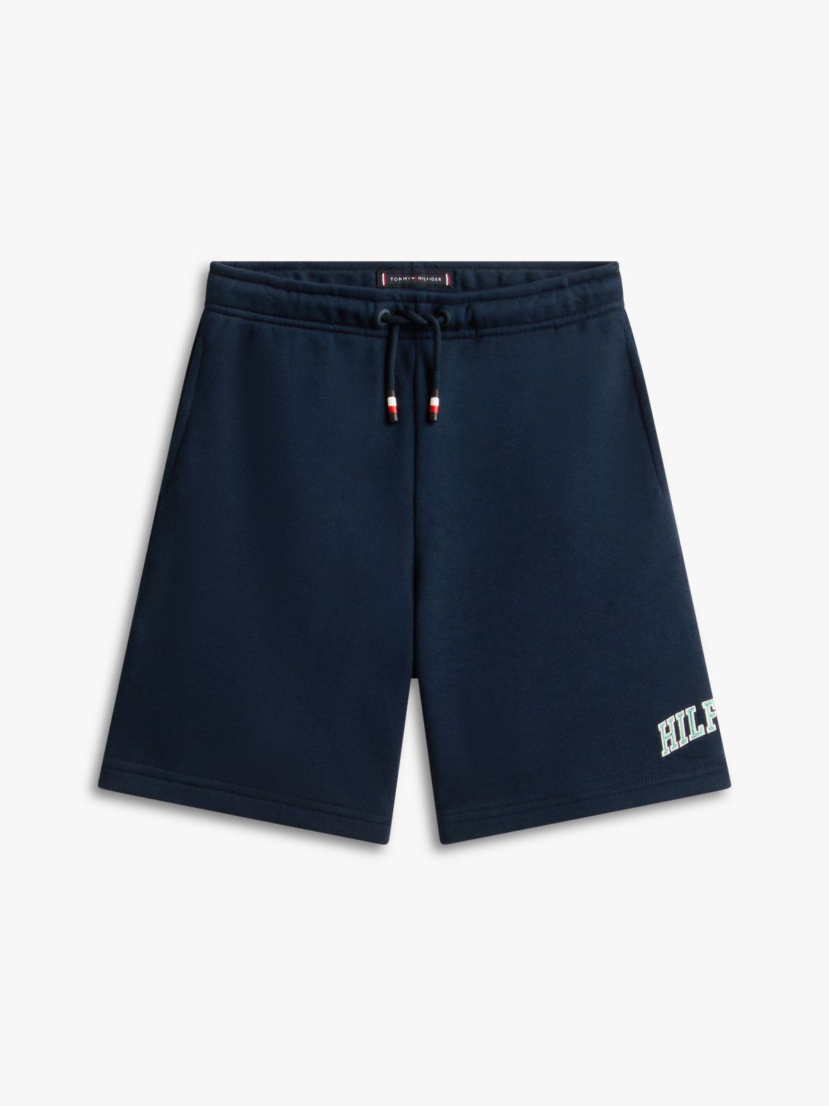Terry Wide Leg Sweat Shorts — Blue