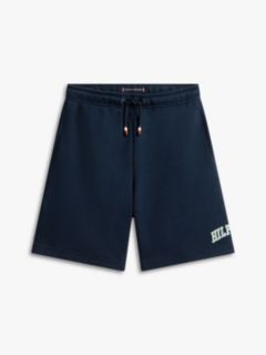 Terry Wide Leg Sweat Shorts — Blue 5