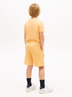 Terry Wide Leg Sweat Shorts — Orange 4