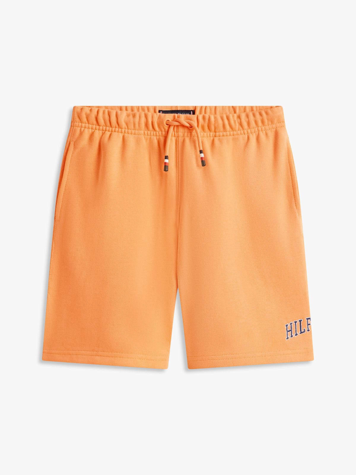 Terry Wide Leg Sweat Shorts — Orange