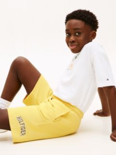 Terry Wide Leg Sweat Shorts — Yellow 3