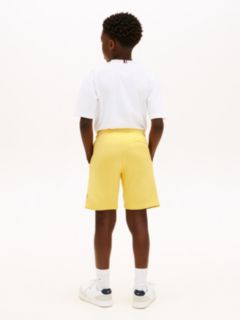 Terry Wide Leg Sweat Shorts — Yellow 4