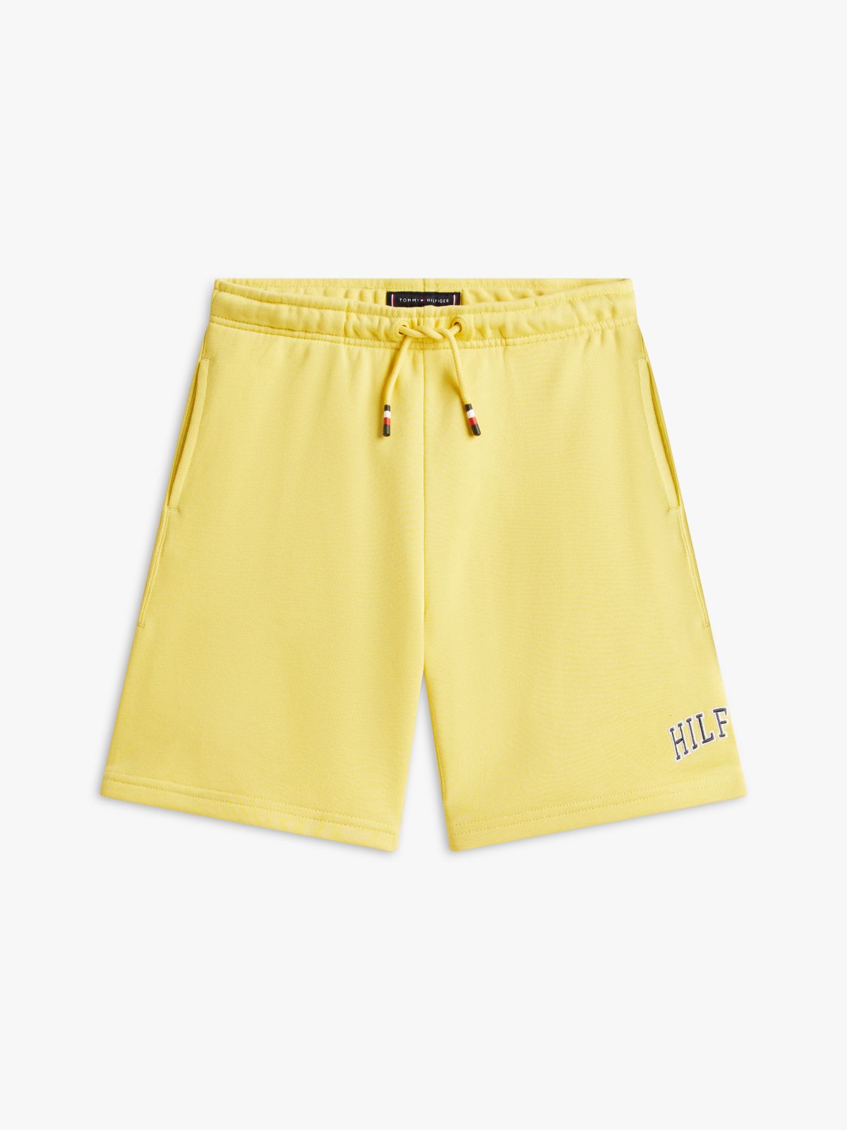 Terry Wide Leg Sweat Shorts — Yellow