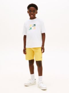 Terry Wide Leg Sweat Shorts — Yellow 1