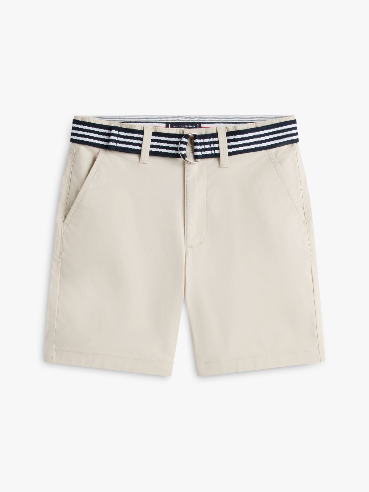 Essential Signature Belt Loose Chino Shorts — Beige