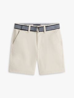 Essential Signature Belt Loose Chino Shorts — Beige 5