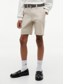 Essential Signature Belt Loose Chino Shorts — Beige 1