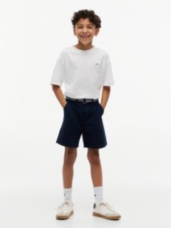 Essential Signature Belt Loose Chino Shorts — Blue 2