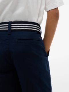 Essential Signature Belt Loose Chino Shorts — Blue 3