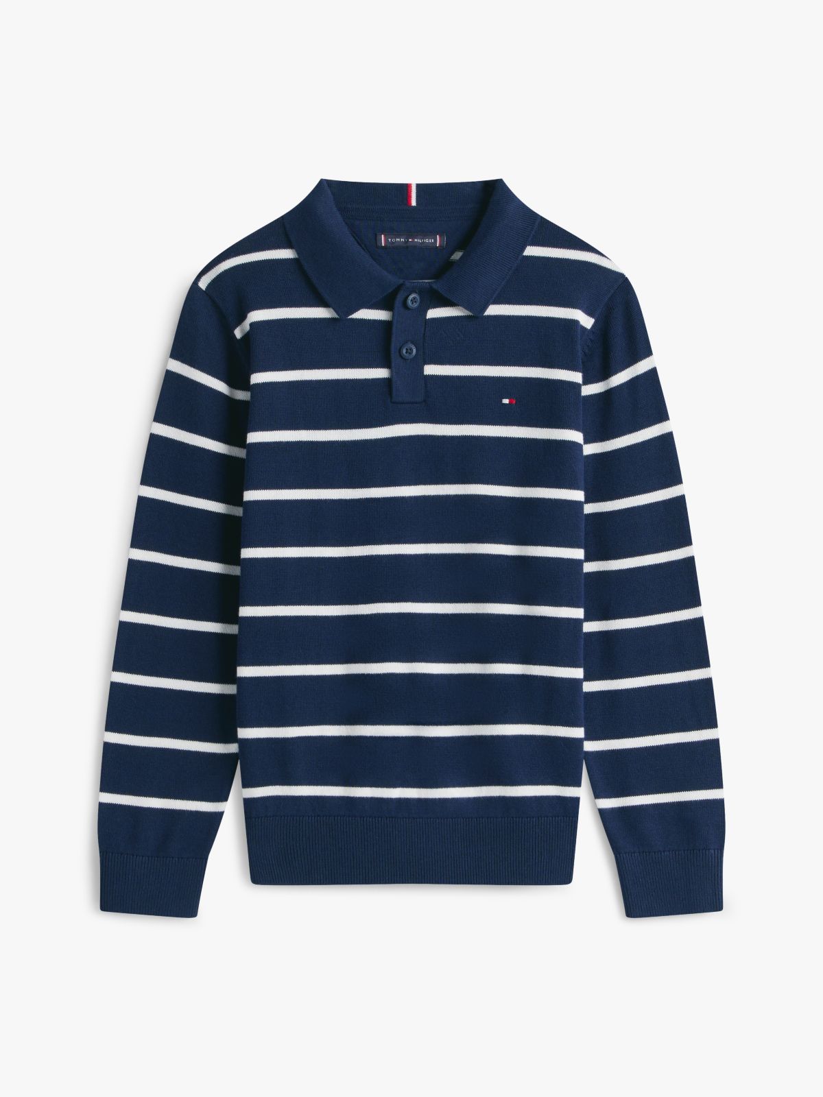 Essential Polo Collar Jumper — Blue