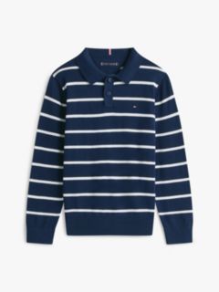 Essential Polo Collar Jumper — Blue 5