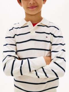 Essential Polo Collar Jumper — White 2