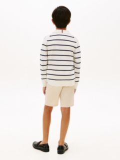 Essential Polo Collar Jumper — White 4