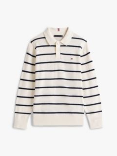 Essential Polo Collar Jumper — White 5